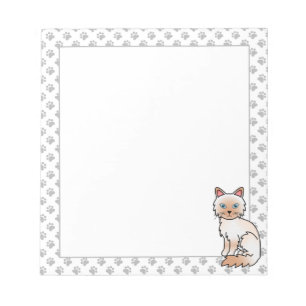 Bloc De Notas Gato atigrado rojo Birman / Ragdoll Lindo Gato & H