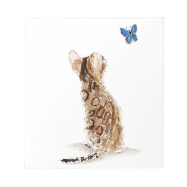 Bloc De Notas Gato Bengalí & Mariposa (Frente)