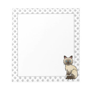 Bloc De Notas Gato Birman / Ragdoll de Chocolate Point Cute Cat