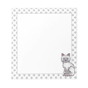 Bloc De Notas Gato Birman / Ragdoll de punto lila: Cute Cat & Pa