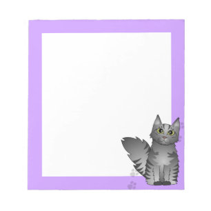 Bloc De Notas Gato de Coon de Maine - Tabby del gris de plata