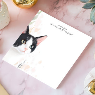 Bloc De Notas Gato de Esmoquin Negro y Blanco Personalizado