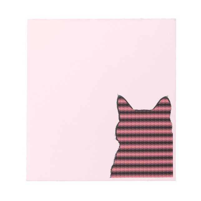 Bloc De Notas Gato de gatito rosa en la esquina (Frente)