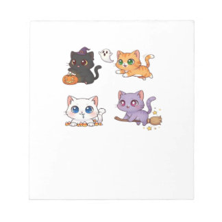 Bloc De Notas Gato de Halloween Felino Espeluznante y Elegante