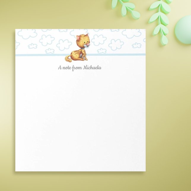 Bloc De Notas Gato de Naranja azul caprichoso (Cute personalized cat notepad for every day use
By Kinda Cute by Patricia Alvarez)
