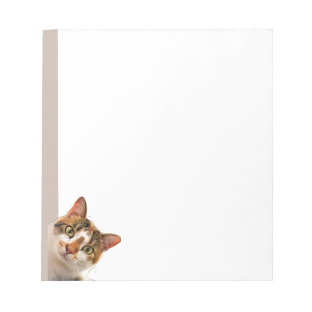Bloc De Notas Gato divertido gatito mirándote Animal lindo diver (Frente)