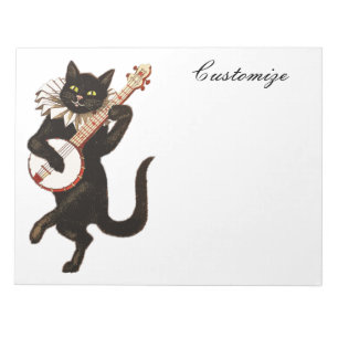 Bloc De Notas Gato jugando Banjo Thunder_Cove