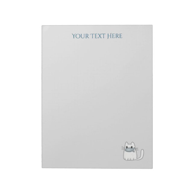 Bloc De Notas Gato lindo con pescado de premio (Lado Izquierdo)