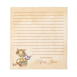 Bloc De Notas Gato Lindo y Libros
