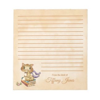 Bloc De Notas Gato Lindo y Libros