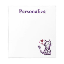 Gato morado Purpurina lindo con corazón rosado y r