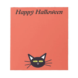 Bloc De Notas Gato negro de Halloween