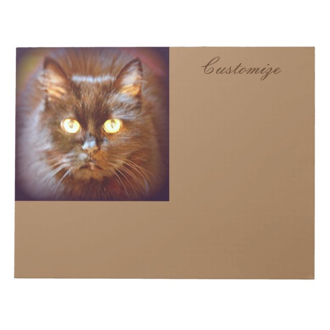Bloc De Notas gato negro personalizado (Frente)