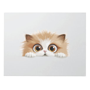 Bloc De Notas Gato Peeking Cute Adorable Gracioso Personalizado
