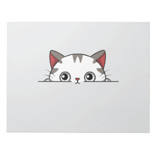 Bloc De Notas Gato Peeking Cute Adorable Gracioso Personalizado