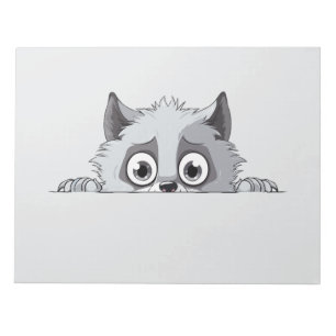 Bloc De Notas Gato Peeking Cute Adorable Gracioso Personalizado