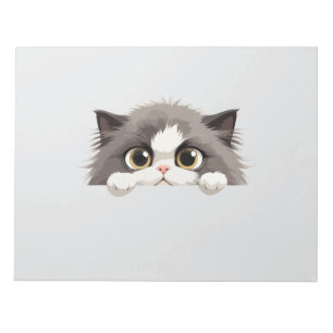 Bloc De Notas Gato Peeking Cute Adorable Gracioso Personalizado