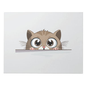 Bloc De Notas Gato Peeking Cute Adorable Gracioso Personalizado