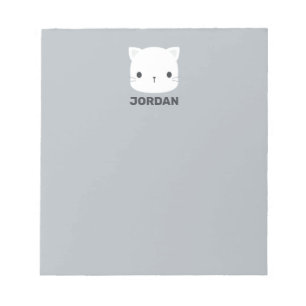 Bloc De Notas Gato Pequeño Adorable con Nombre Personalizado
