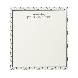 Bloc De Notas Gato Purr fectamente de personalizable negro y cre