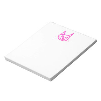 Bloc De Notas Gato rosa brillante