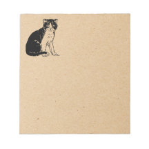 Gato sobre Arte de Papel Marrón Fino