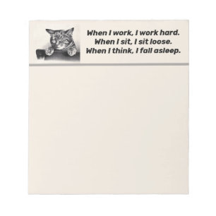 Bloc De Notas Gato sonriente, Cita divertida
