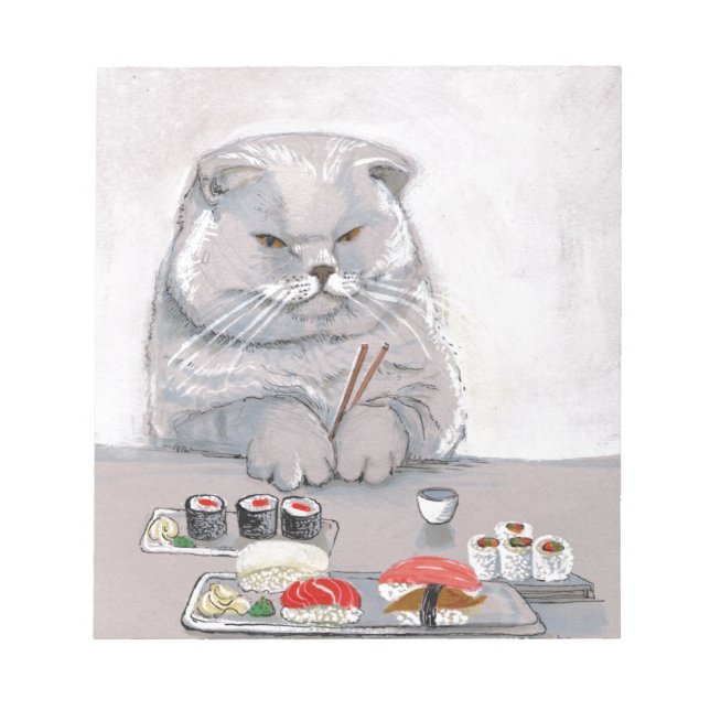 Bloc De Notas Gato Sushi Sr. Grumps ©CSiravo (Frente)