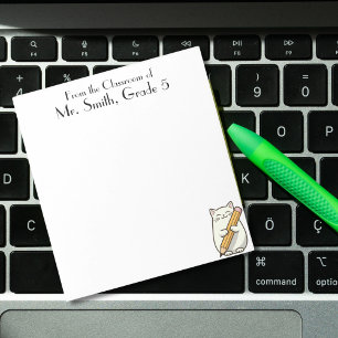 Bloc De Notas Gato y lápiz, Apreciación del profesor, Personaliz