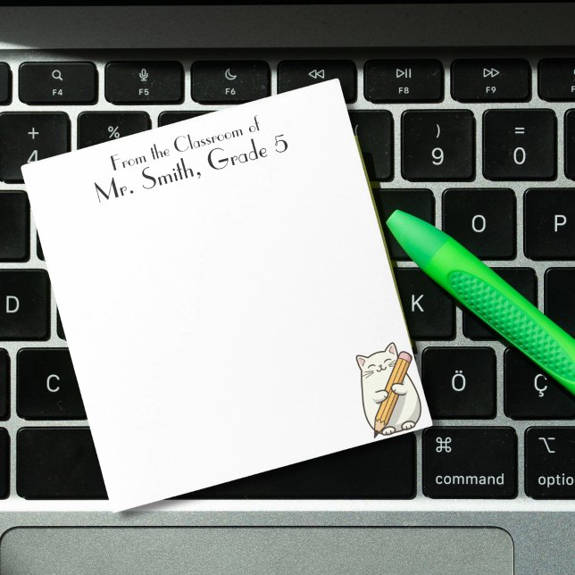 Bloc De Notas Gato y lápiz, Apreciación del profesor, Personaliz (Subido por el creador)