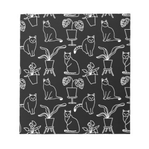 Bloc De Notas Gatos blancos en negro