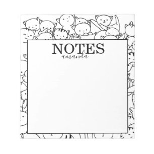 Bloc De Notas Gatos de nombre personalizado