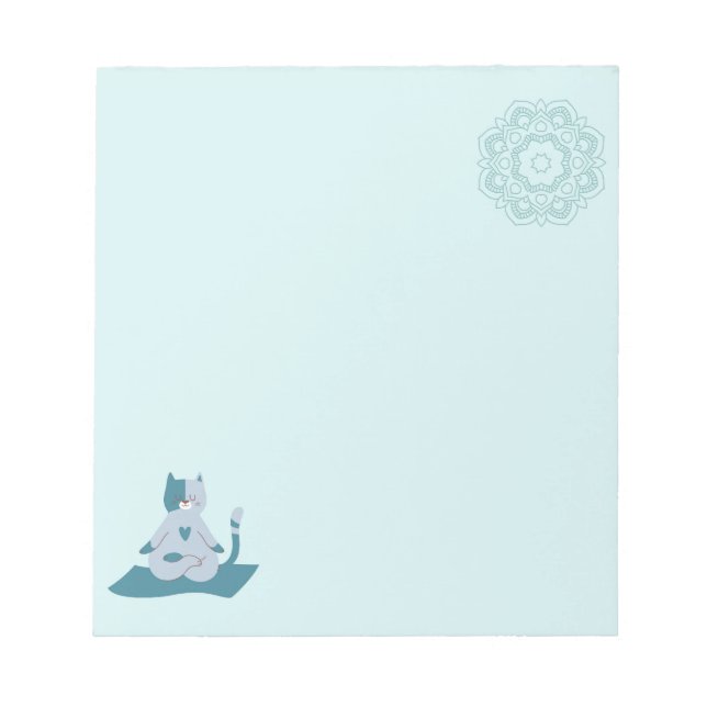 Bloc De Notas Gatos de yoga verdes (Frente)