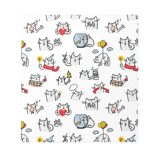 Bloc De Notas Gatos divertidos, leche y magia. (Frente)