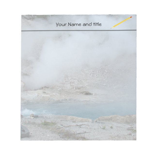 Bloc De Notas géiser humeante de Yellowstone (Frente)