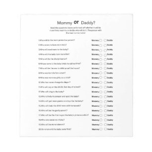 Bloc De Notas Género universal Neutral Baby Shower Mamá o Papá