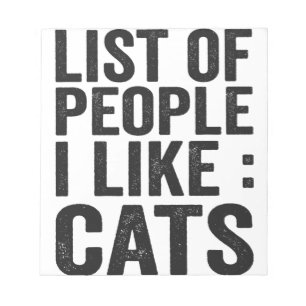 Bloc De Notas Gente a la que me gustan los gatos graciosos regal