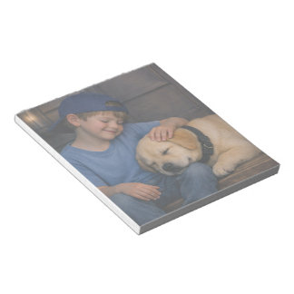 Bloc De Notas Gentle Boy and Sleeping Dog – Warm Moments Notepad