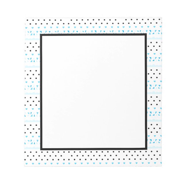 Bloc De Notas Geometría azul (Frente)