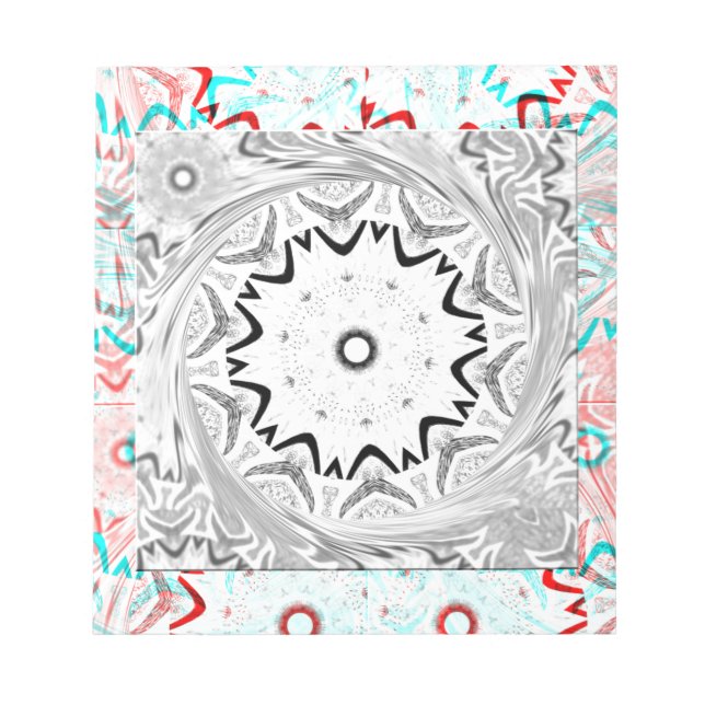 Bloc De Notas Geometría de cyan rosado de África (Frente)