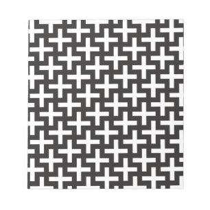Bloc De Notas Geométrica en blanco y negro