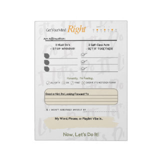 Bloc De Notas Get Your Mind RIGHT – 5-Minute Journal Notepad