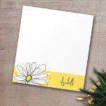 Bloc De Notas Gimnasio amarillo y blanco con texto Personalizado<br><div class="desc">Una obra de arte zen y caprichosa,  hipster. Puede añadir un nombre,  un monograma u otro texto personalizado. Si necesita mover el dibujo,  haga clic en el botón personalizar para realizar cambios.</div>