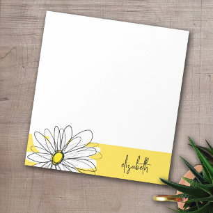 Bloc De Notas Gimnasio amarillo y blanco con texto Personalizado