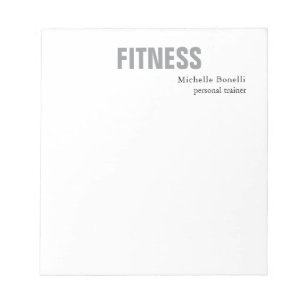 Bloc De Notas Gimnasio del entrenador personal Elegante moderno