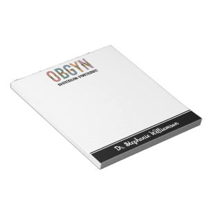 Bloc De Notas Ginecólogo Obstetricista Obstetricista Personaliza