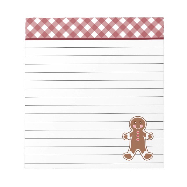 Bloc De Notas Gingerbread Boy Notepad (Frente)