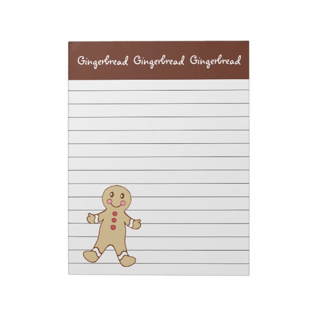 Bloc De Notas Gingerbread Boy Notepad (Lado Izquierdo)