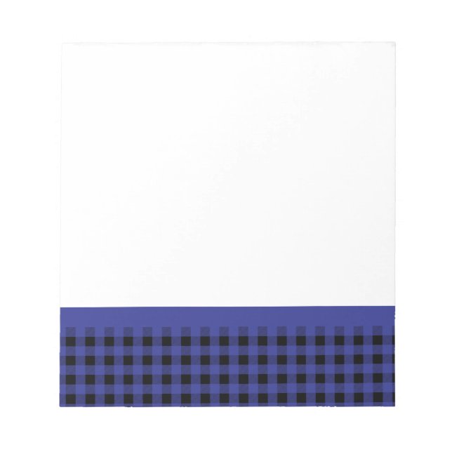 Bloc De Notas Gingham Blue y Black (Frente)