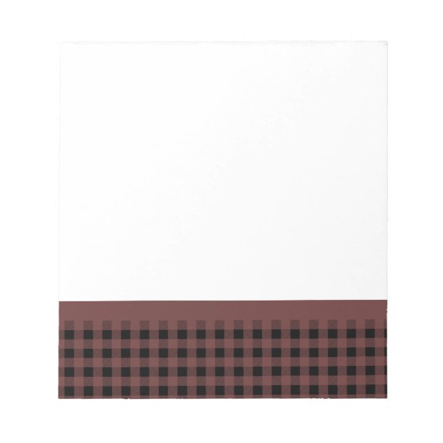 Bloc De Notas Gingham Brown y Black (Frente)